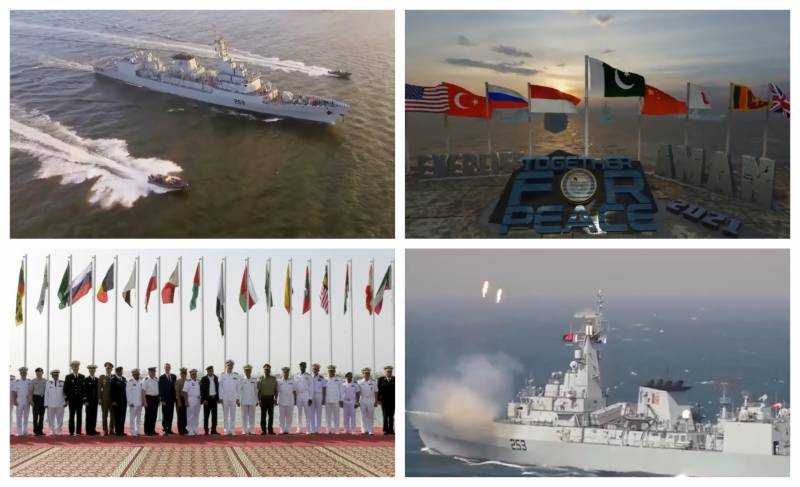 پاک بحریہ کی ساتویں کثیر القومی مشق امن 2021، کراچی میں پرچم کشائی