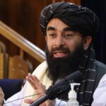 Taliban spokesman Zabiullah Mujahid press conference in Kabul