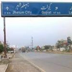 GT Road – Lahore – Jehlum – Gujrat board