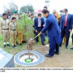 PM Imran Khan planting a tree to inaugurate spring tree plantation campaign 2022 in Islamabad on 22 Feb 2022