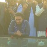 Asifa Bhutto – container – drone camera accident – bilawal Bhutto standing besides