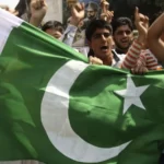 Pakistani flag in Occupied Kashmir