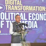 President Dr. Arif Alvi addressing a sminar titled Digital media-Transformation of Political Economy of Media — at Aiwan-e-Sadr Islamabad on 18 Mar 2022