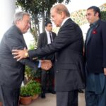 PM Shehbaz Sharif receives Secretary General United Nations Antonio Gulerres upon his arrival at PM House Islamabad – 09 Sep 2022