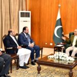 President Dr. Arif Alvi meeting with a delegation of Islamic Releif Pakistan – taht called on him – at Aiwan-e-Sadr Islamabad on 20 Oct 2022