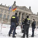 German Parliament – outside view – German Police