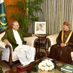 The outgoing Ambassador of Oman to Pakistan Al-Sheikh Dr Mohammed Omar Ahmed Al-Marhoon called on President Dr Arif Alvi at Aiwan-e-Sadr Islamabad on 07 Dec 2022