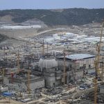 The Akkuyu Nuclear Power Plant (NPP) construction site in southern Mersin province, Türkiye, April 19, 2023