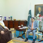 Ambassador of Saudi Arabia HE Mr Nawaf bin Saeed Al-Maliki called on caretaker PM Anwaar-ul-Haq Kakar in Islamabad on 16 Aug 2023