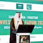Saudi Assistant Minister of Investment H.E. Ibrahim Almubarak addressing the Saudi Arabia Pakistan Investment Forum 2024 – Islamabad 06 May 2024