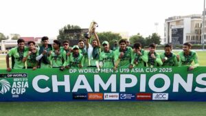 (انڈر 19 ایشیا کرکٹ )  پاکستان بھارت کو ہرا کرچیمپئن بن گیا